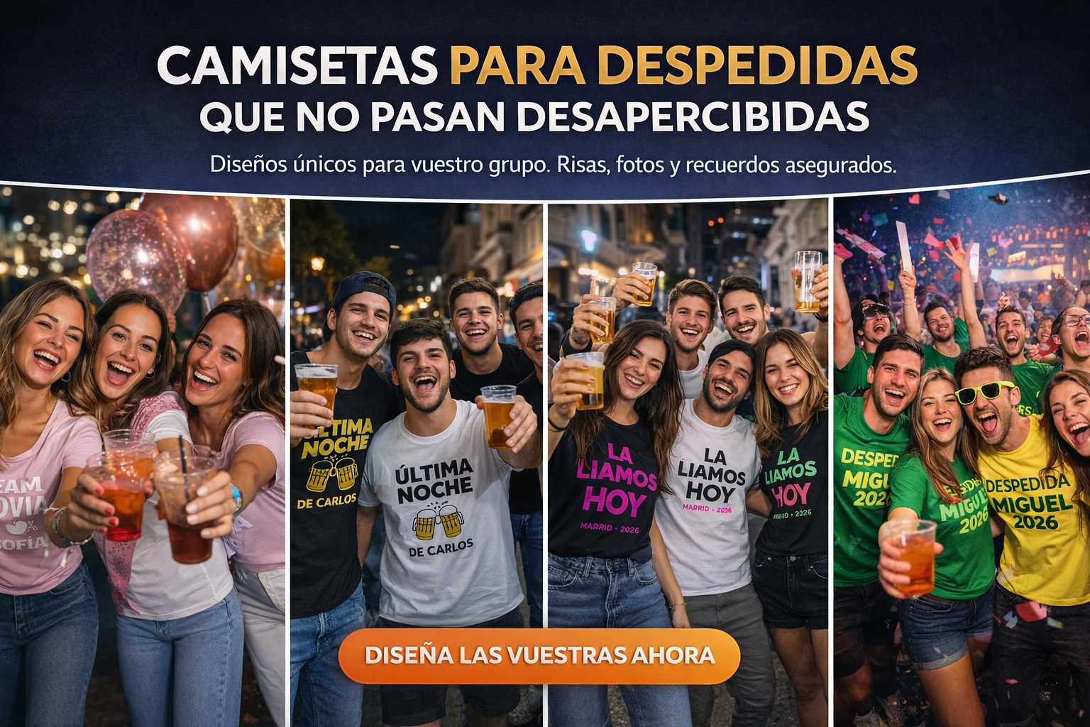 Camisetas para despedidas de soltero y soltera